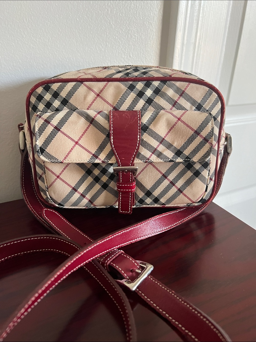 Burberry Blue Label Nova Check Nylon Crossbody Bag